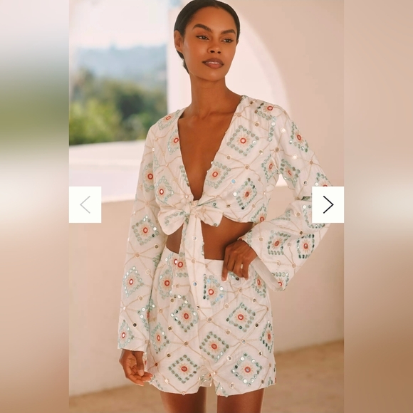 Anthropologie Pants - BLITHE FOR Anthropologie MIRROR GEO Shorts Set